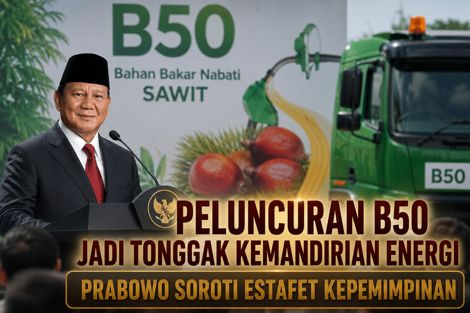 Peluncuran B50 Jadi Tonggak Kemandirian Energi, Prabowo Soroti Estafet Kepemimpinan
