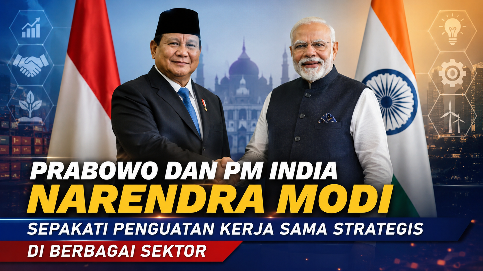 Prabowo dan PM India Narendra Modi Sepakati Penguatan Kerja Sama Strategis di Berbagai Sektor