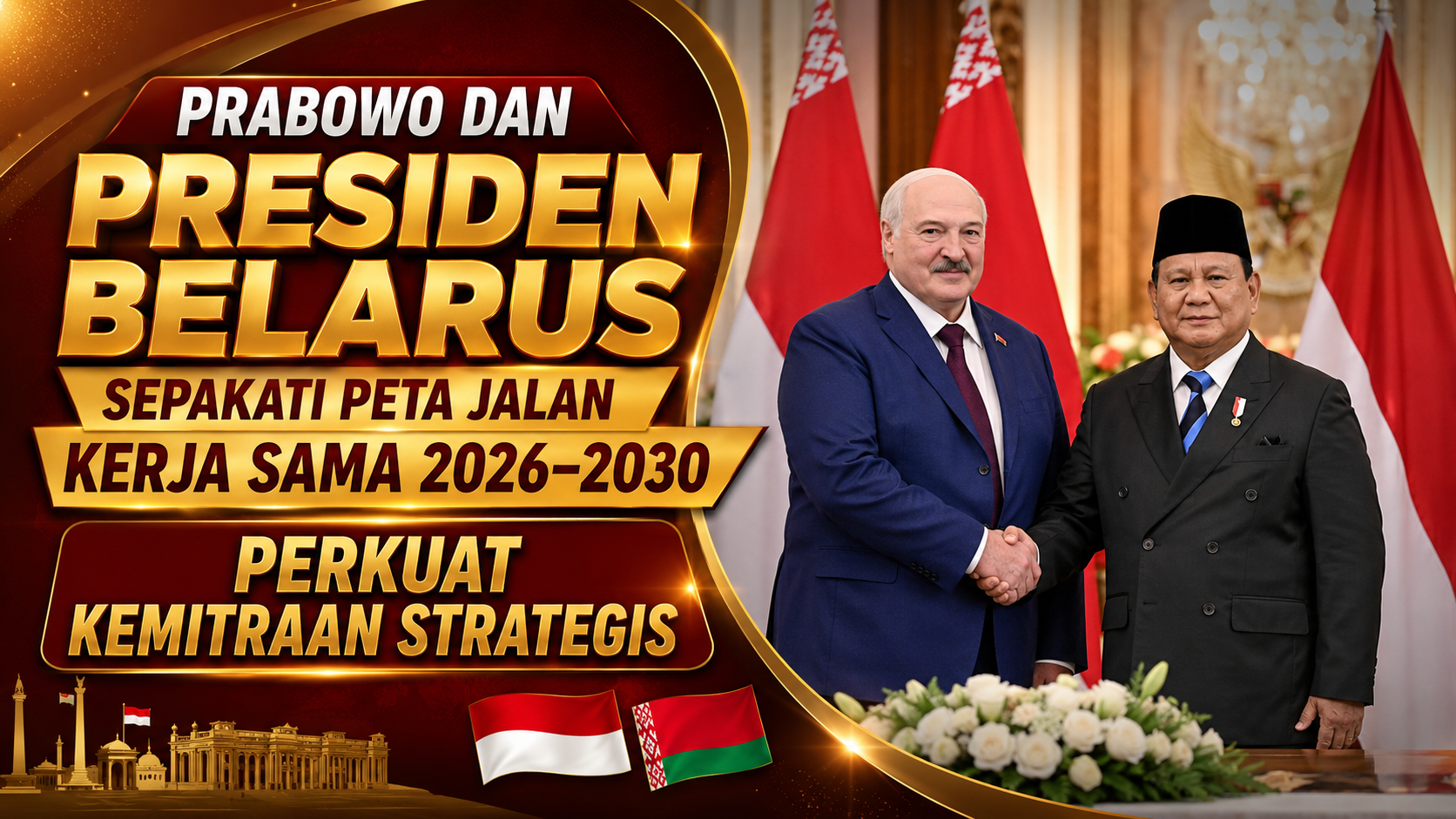Prabowo dan Presiden Belarus Sepakati Peta Jalan Kerja Sama 2026–2030, Perkuat Kemitraan Strategis