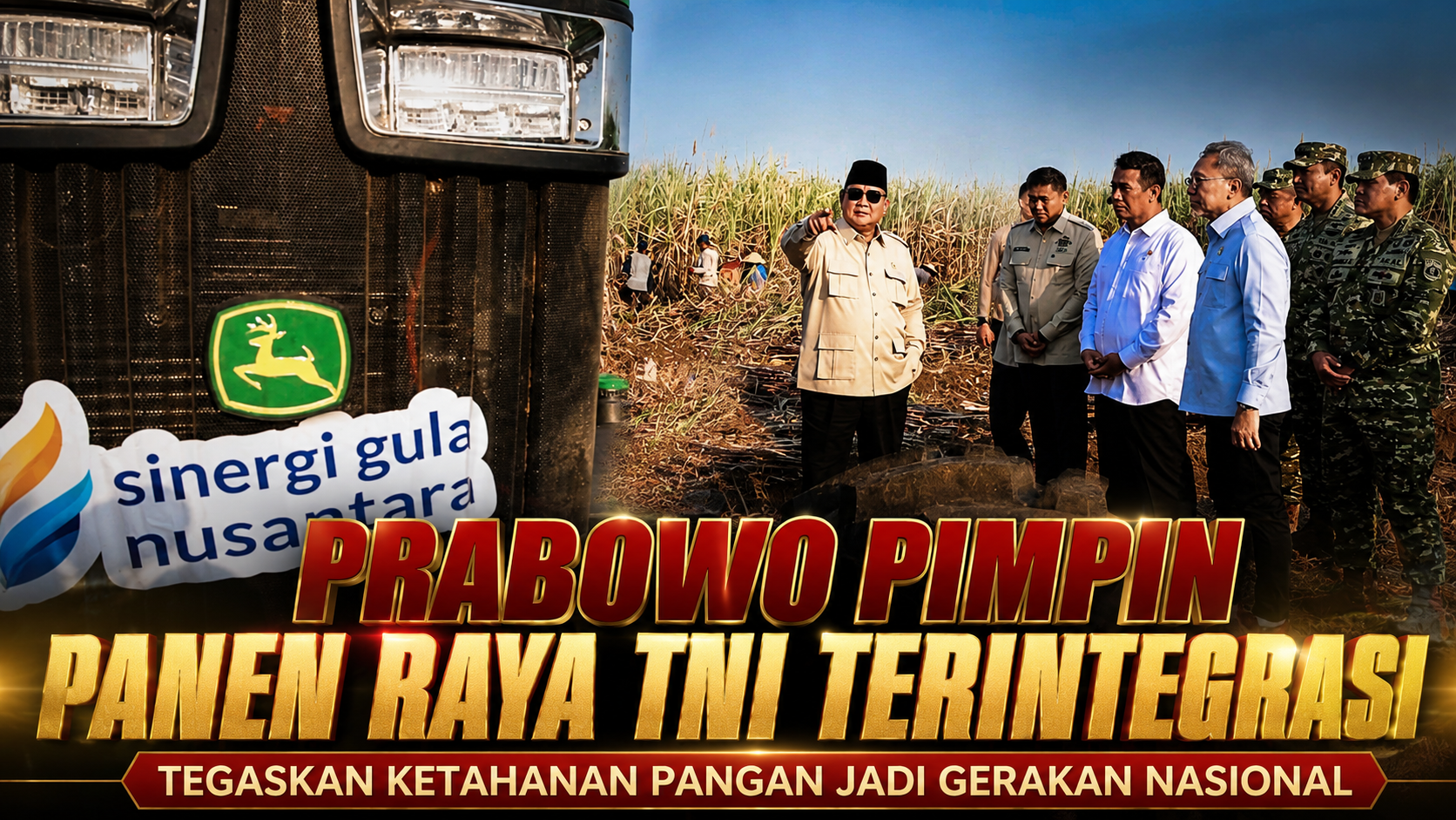 Prabowo Pimpin Panen Raya TNI Terintegrasi, Tegaskan Ketahanan Pangan Jadi Gerakan Nasional
