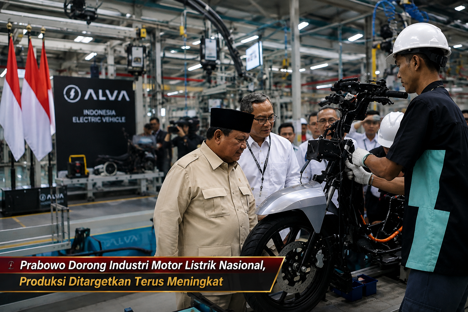 Prabowo Dorong Industri Motor Listrik Nasional, Produksi Ditargetkan Terus Meningkat