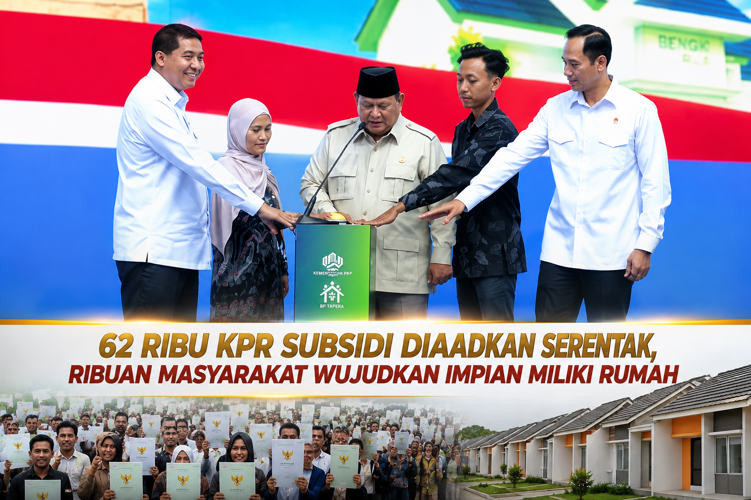 62 Ribu KPR Subsidi Diakadkan Serentak, Ribuan Masyarakat Wujudkan Impian Miliki Rumah